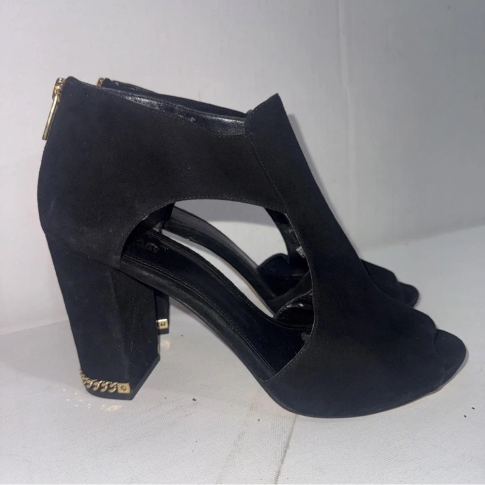 Michael Kors Black Heels with Gold Detail